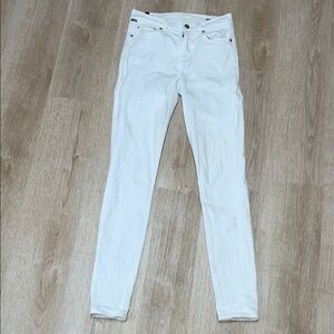 Citizens of Humanity Rocket High Rise Skinny White Denim Jeans size 25